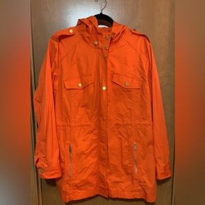Orange Hooded Women's Jacket